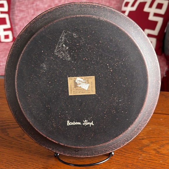 Primitive Home & Stars on Wood Plate, Barbara Lloyd - Picture 2 of 3